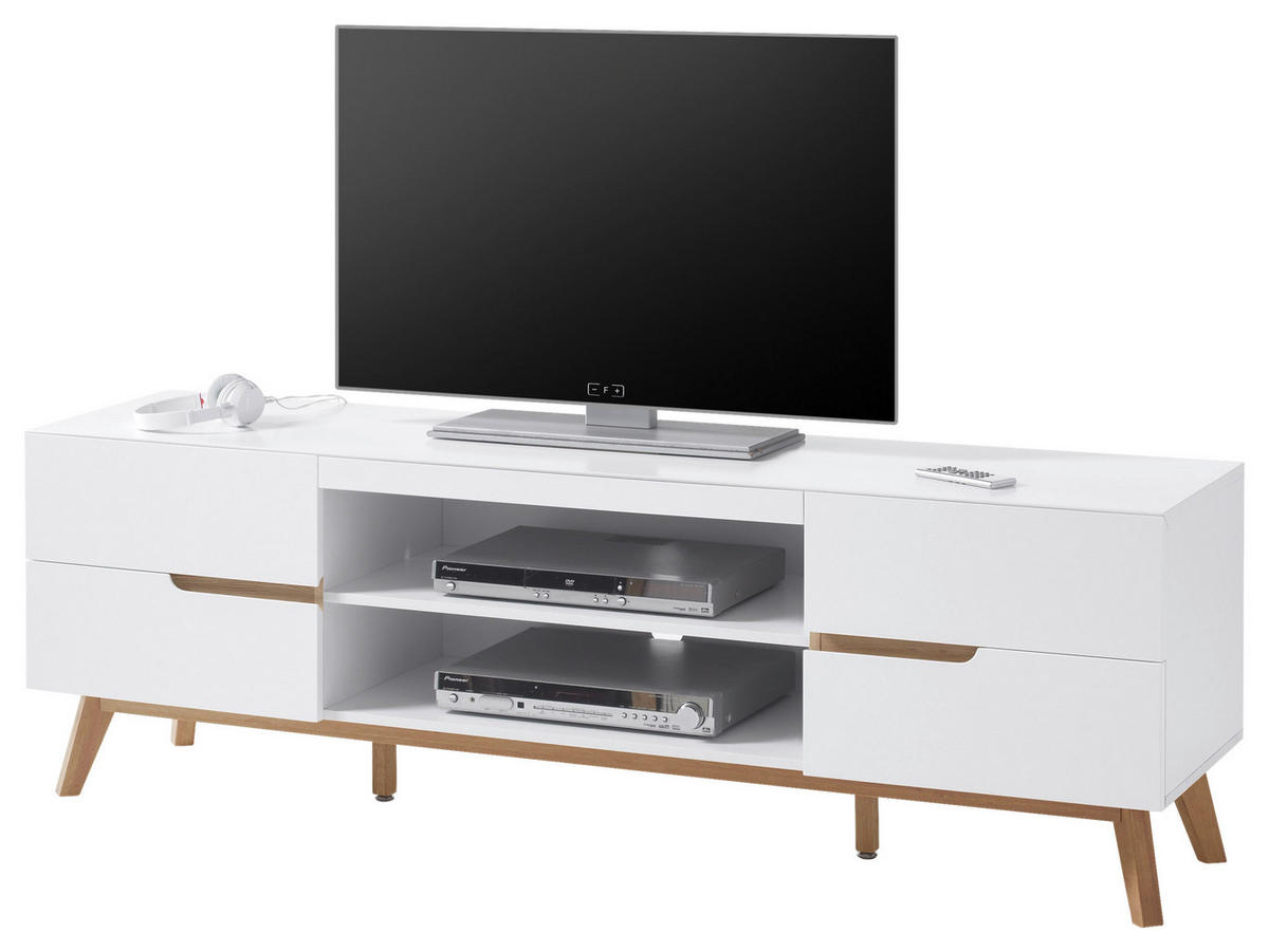 LOWBOARD Cervo  in 169/56/40 cm  - Eichefarben/Weiß, Design, Holz/Holzwerkstoff (169/56/40cm)