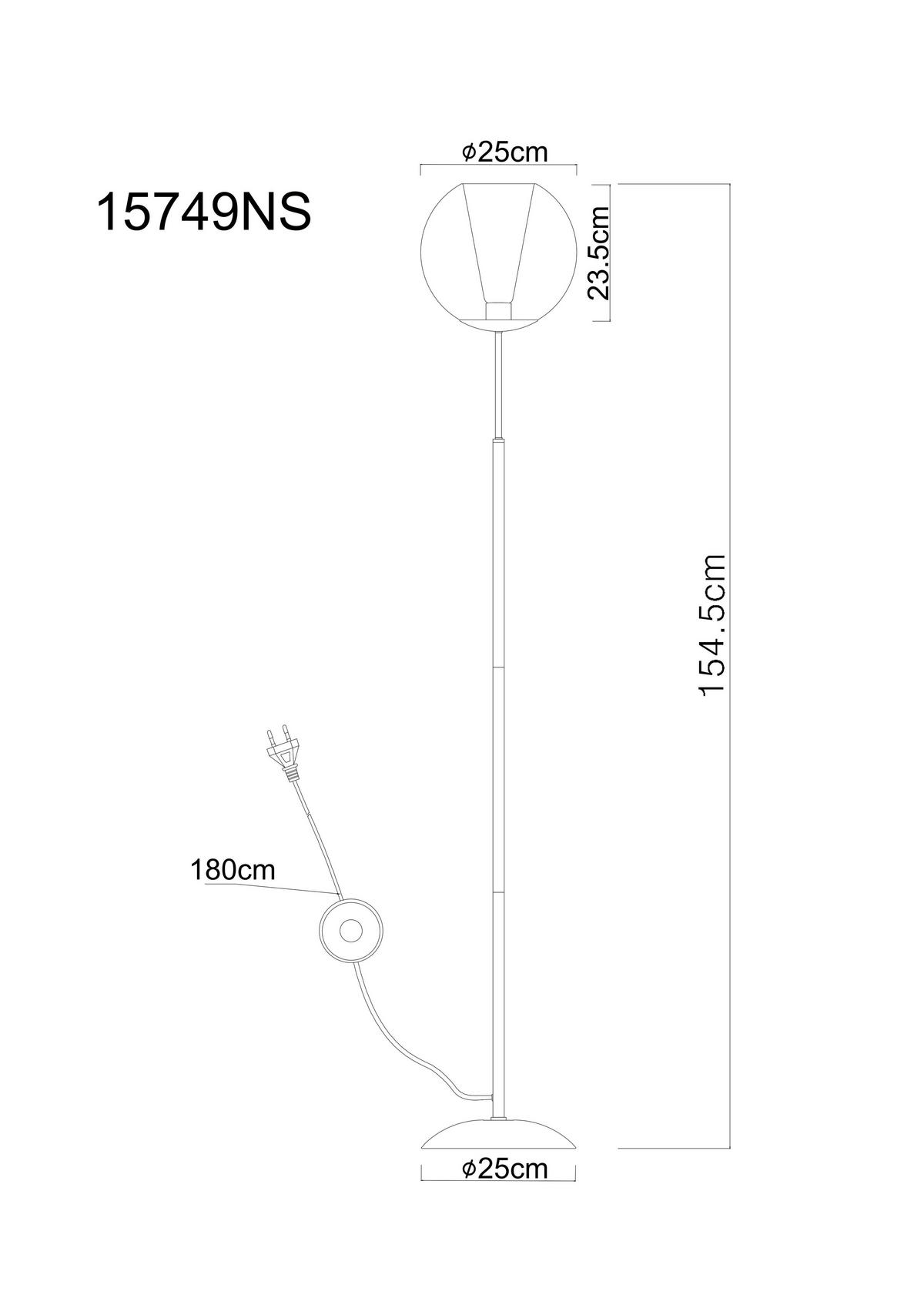 STOJACÍ LAMPA, 25/154,5 cm  - Basics (25/154,5cm) - Globo