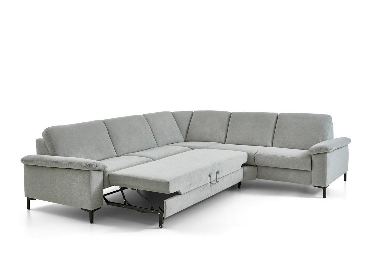 SAROKGARNITÚRA textil antracit  - alumínium színű/antracit, Design, textil/fém (275/242cm) - Dieter Knoll