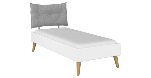 BETT 90/200 cm  in Weiß  - Wildeiche/Weiß, Design, Holz/Holzwerkstoff (90/200cm) - Carryhome