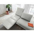 RÉCAMIERE in Echtleder Hellgrau  - Chromfarben/Hellgrau, Design, Leder/Metall (209/85-109/95-16cm) - Dieter Knoll