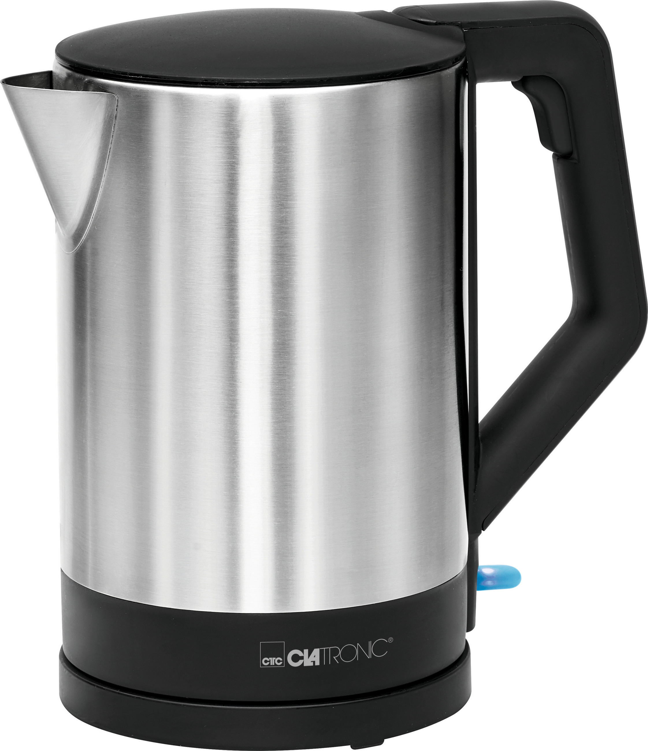 WASSERKOCHER 1,5 L  - Edelstahlfarben/Schwarz, Trend, Kunststoff/Metall (21/22/16cm) - Clatronic