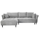 ECKSOFA Hellgrau Chenille  - Hellgrau/Schwarz, KONVENTIONELL, Holz/Textil (160/290cm) - Carryhome