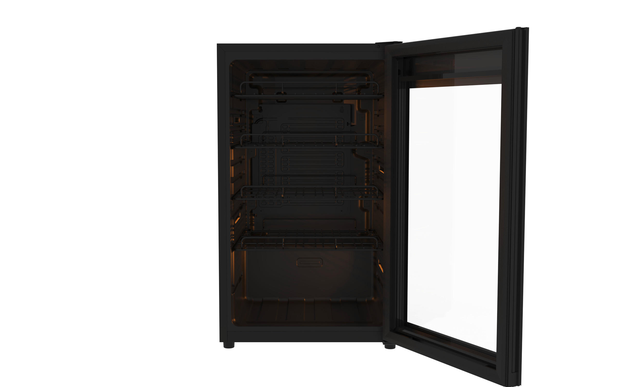 WEINKLIMASCHRANK WKS57DO  - Schwarz, Basics, Glas/Kunststoff (46/26/37cm) - PKM