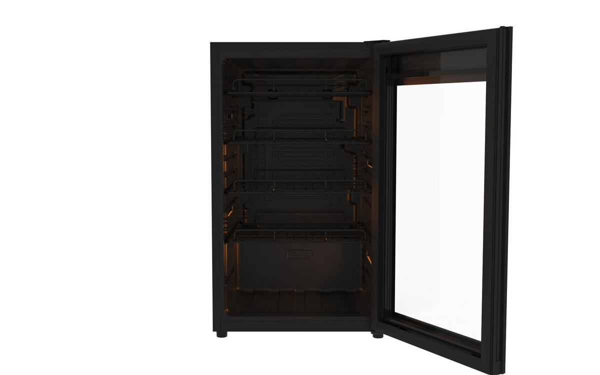 WEINKLIMASCHRANK WKS57DO  - Schwarz, Basics, Glas/Kunststoff (46/26/37cm) - PKM