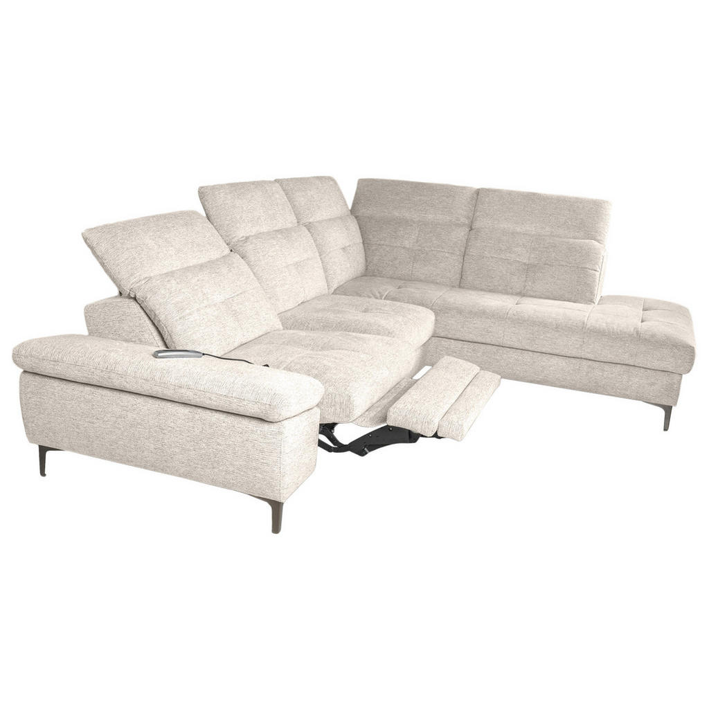 Thumbnail - Carryhome Ecksofa, Beige, Textil, 5-Sitzer, Ottomane rechts, L-Form, 288x225 cm, Stoffauswahl, seitenverkehrt erhältlich...