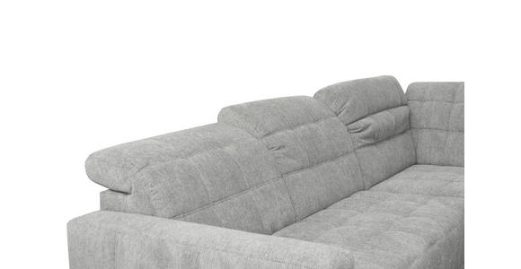 ECKSOFA in Webstoff Grau 302/216 cm - Schwarz/Grau, Design, Holz/Textil (302/216cm) - Xora