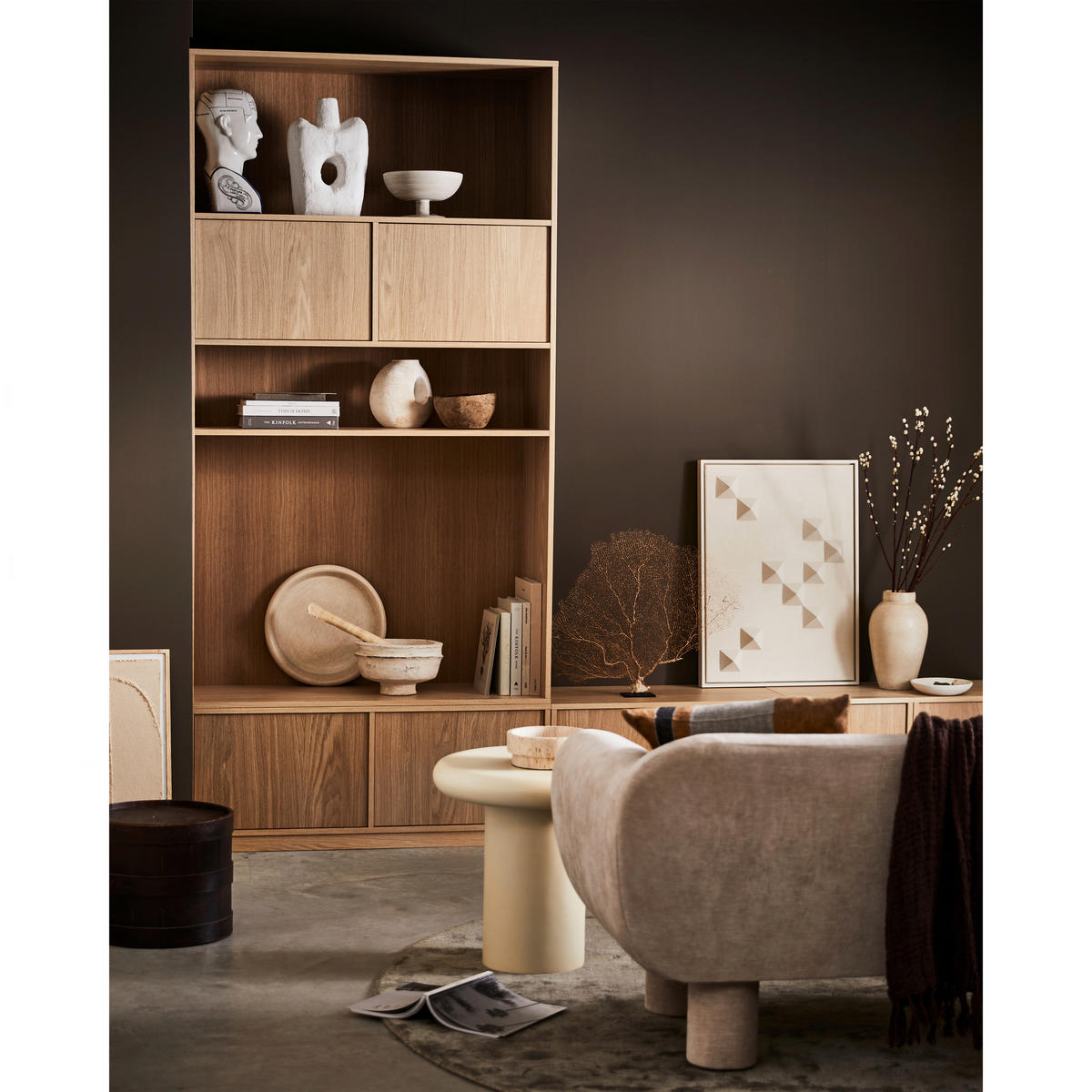 REGAL Eiche furniert Naturfarben  - Naturfarben, Design, Holz (110/199/40cm) - Livetastic