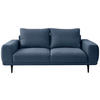 2-SITZER-SOFA in Webstoff Dunkelblau  - Schwarz/Dunkelblau, Modern, Textil/Metall (202/89/115cm) - MID.YOU