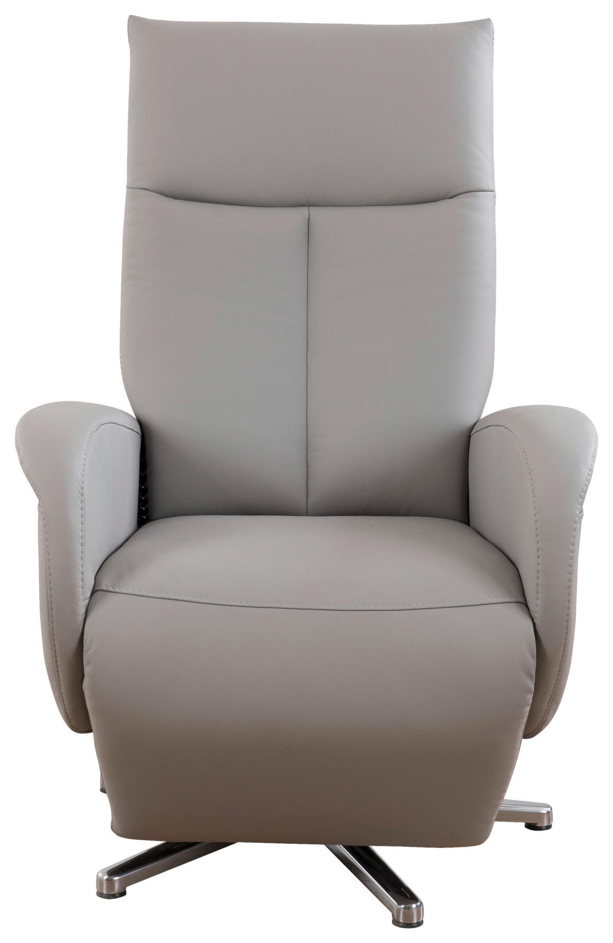 DREHSTUHL  in Hellgrau  - Chromfarben/Hellgrau, Konventionell, Leder/Metall (75/112/82cm) - Sit & More