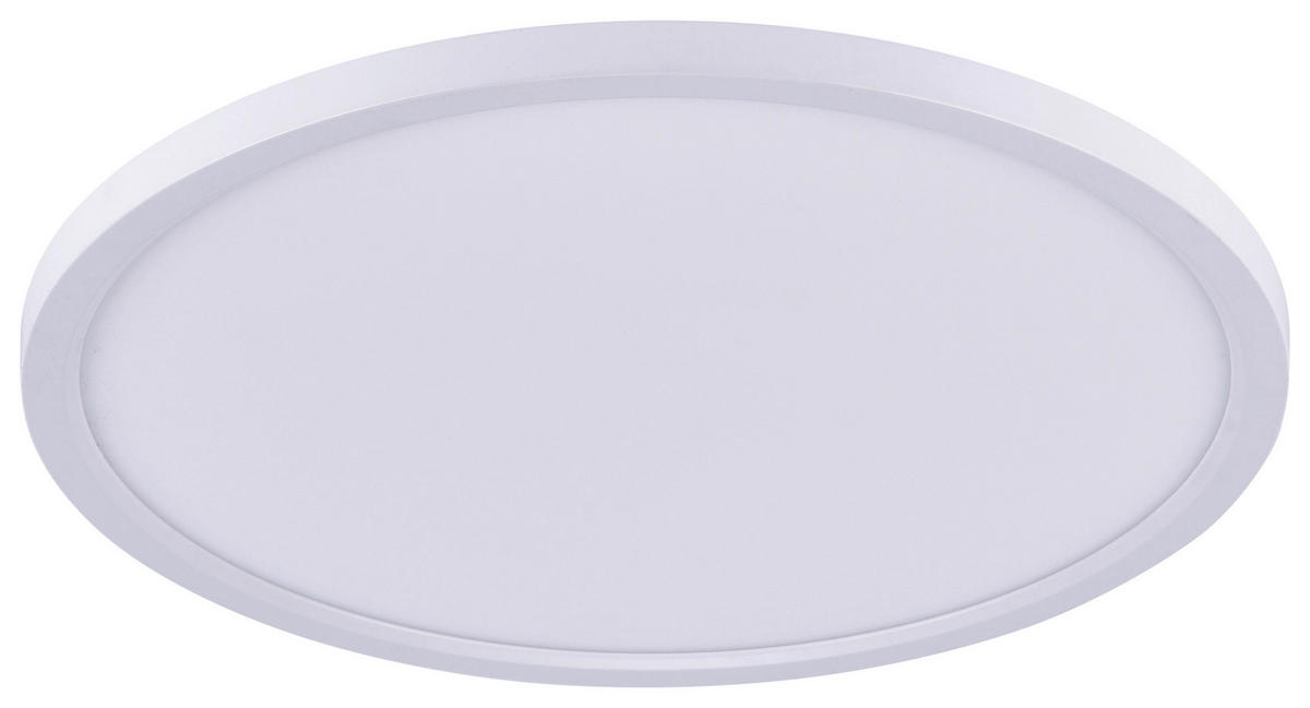LED-DECKENLEUCHTE Flat 45/6,6 cm   - Weiß, Design, Metall (45/6,6cm) - Novel