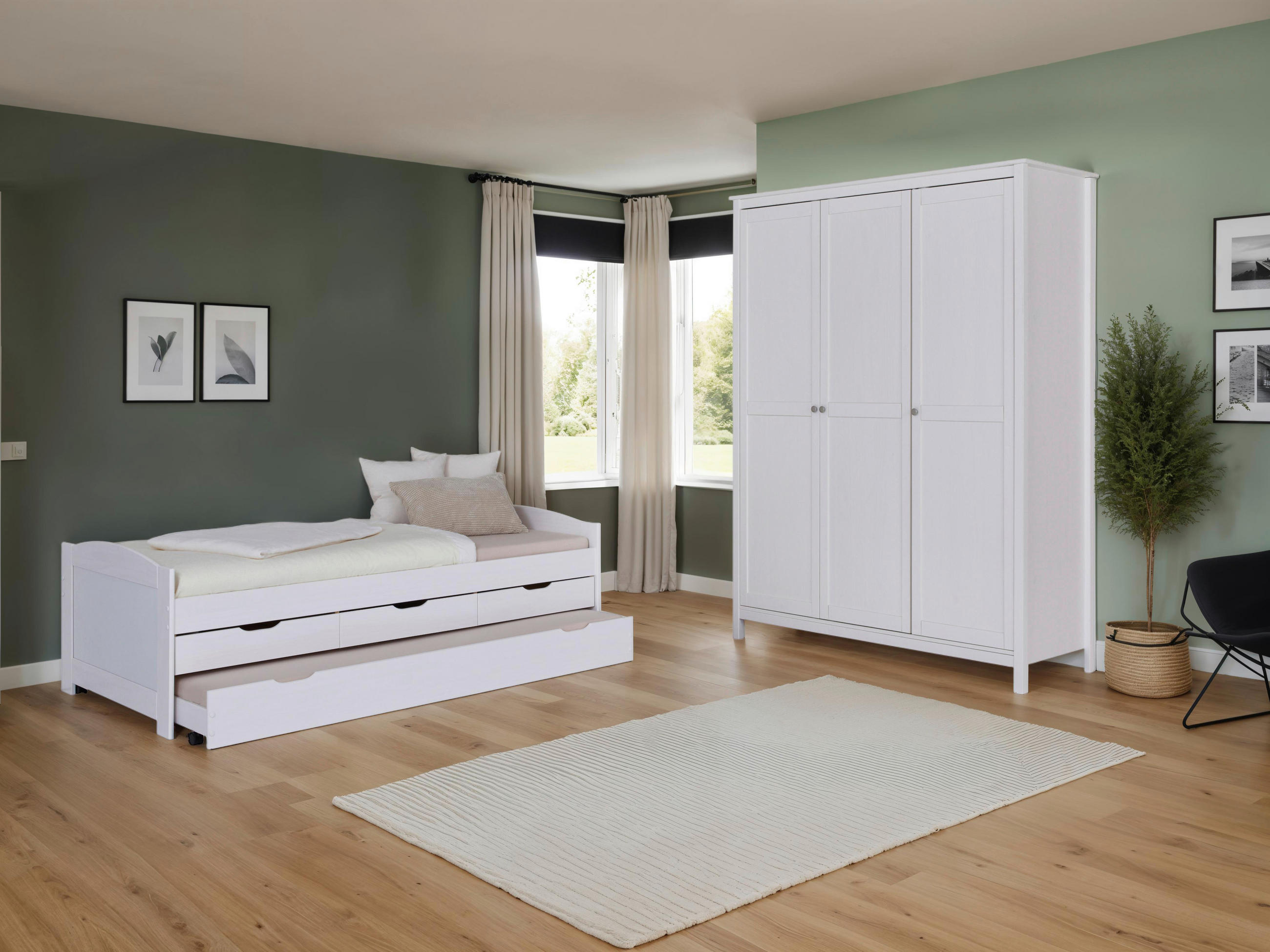 EINZELZIMMER Weiß  - Weiß, MODERN, Holz - MID.YOU