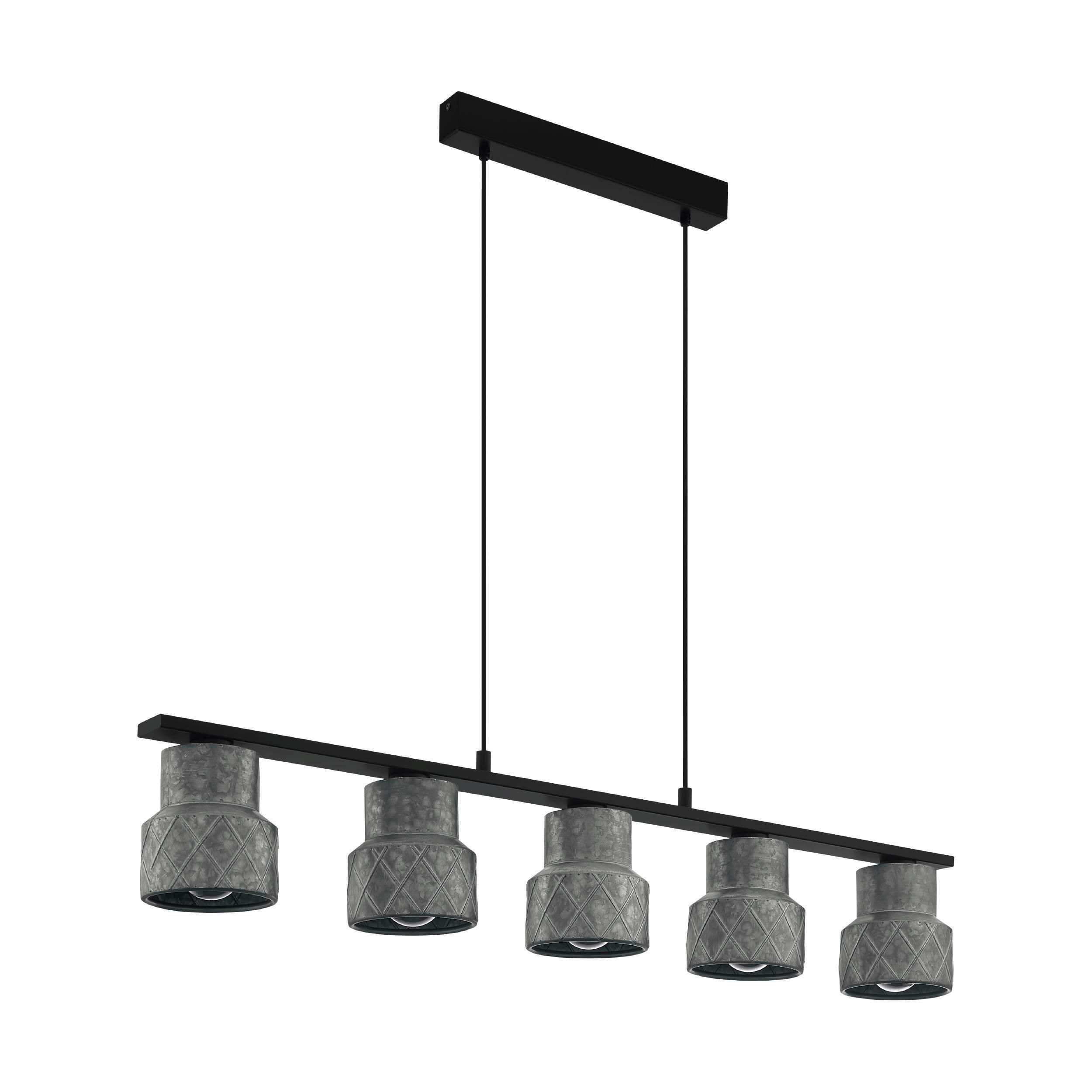 HÄNGLAMPA Hilcott 116/14,5/110 cm  - svart/zinkfärgad, Design, metall (116/14,5/110cm) - Eglo