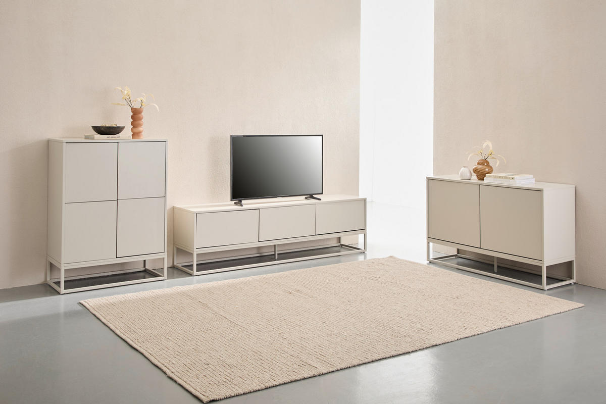 SIDEBOARD Libreville 120/76/40 cm  - Kaschmir/Weiß, Design, Holzwerkstoff/Metall (120/76/40cm) - MID.YOU