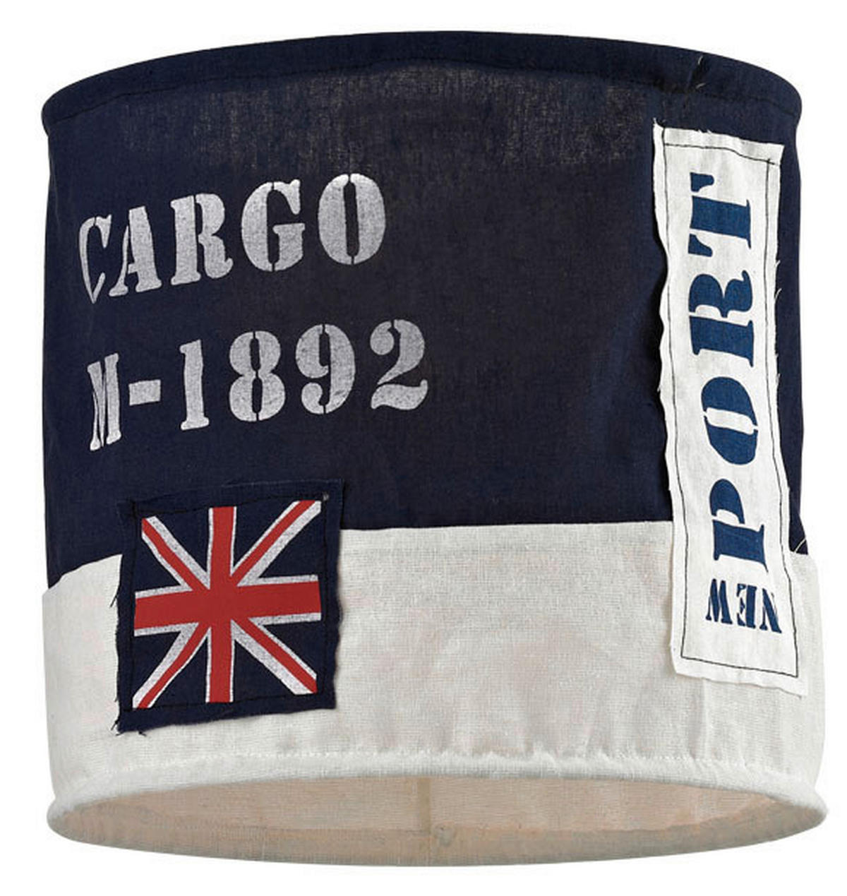 SENČNIK ZA SVETILKO        28/26 cm      - modra/bela, Trend, tekstil (28/26cm)