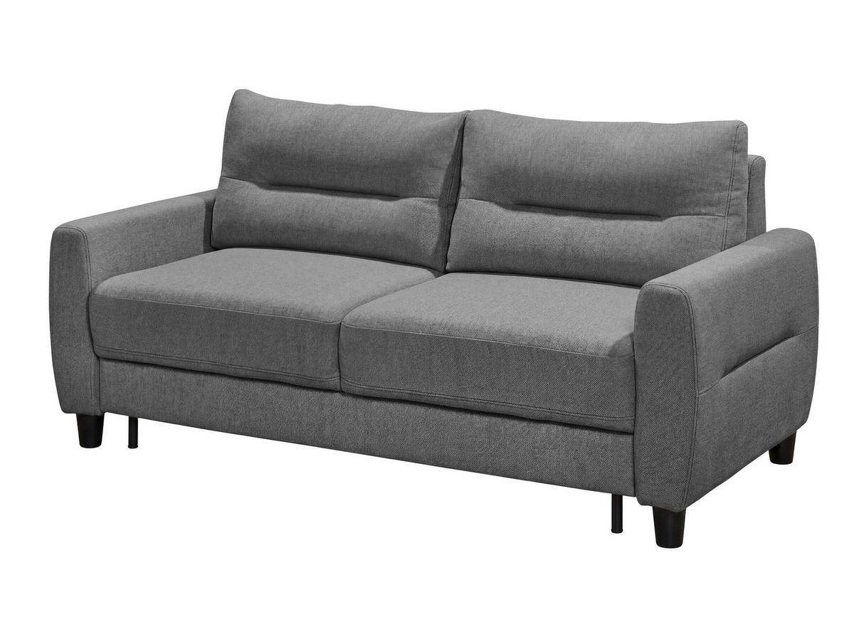 SCHLAFSOFA Webstoff Graphitfarben  - Schwarz/Graphitfarben, Modern, Holz/Textil (192/83/99cm) - MID.YOU