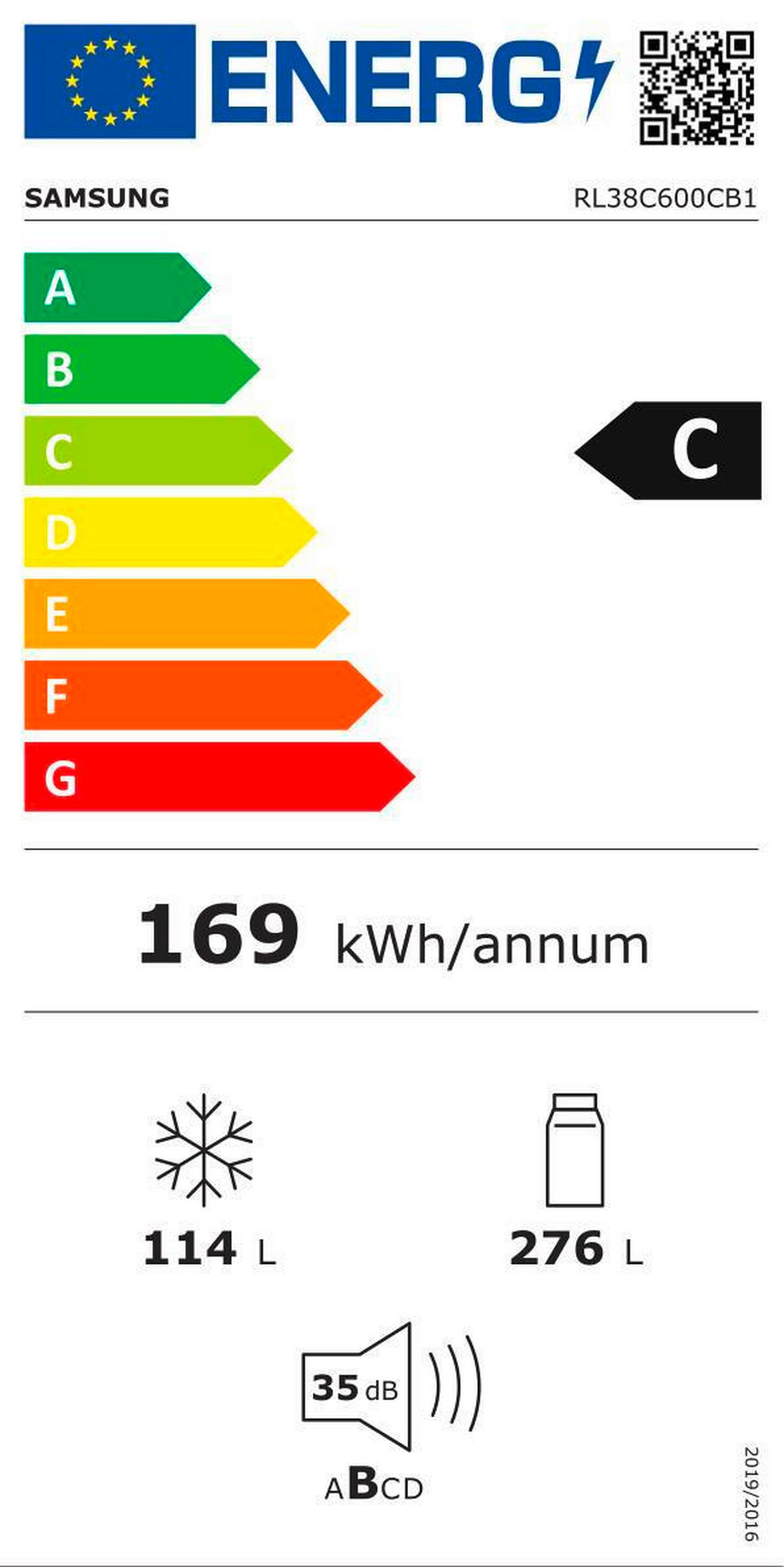 KÜHL-GEFRIER-KOMBINATION 59,5/203,0/65,8 cm  - Schwarz, Basics, Glas/Kunststoff (59,5/203,0/65,8cm) - Samsung