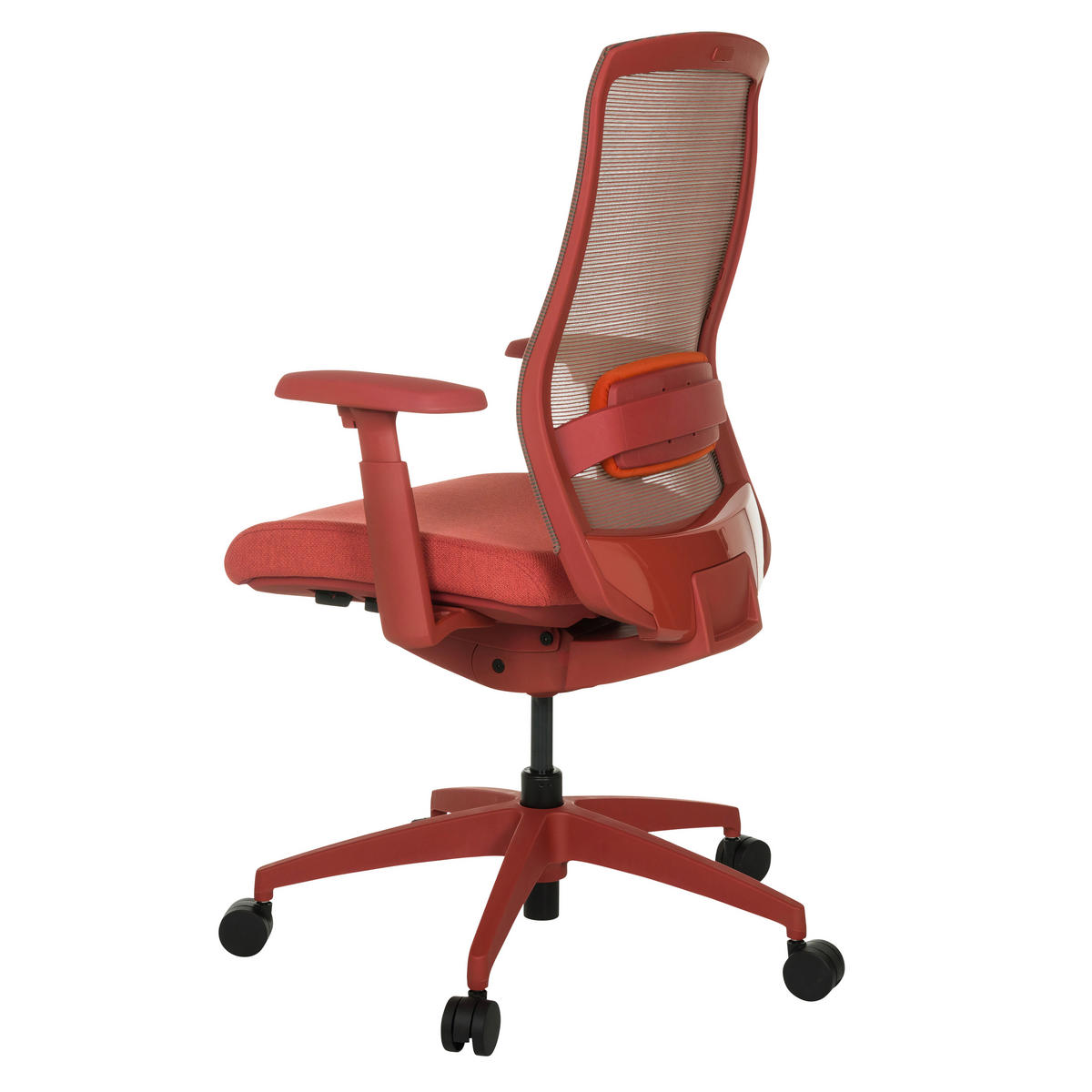 OTOČNÁ ŽIDLE, síťovina, červená - červená, Moderní, textil/plast (65/95 - 103/70cm) - MID.YOU