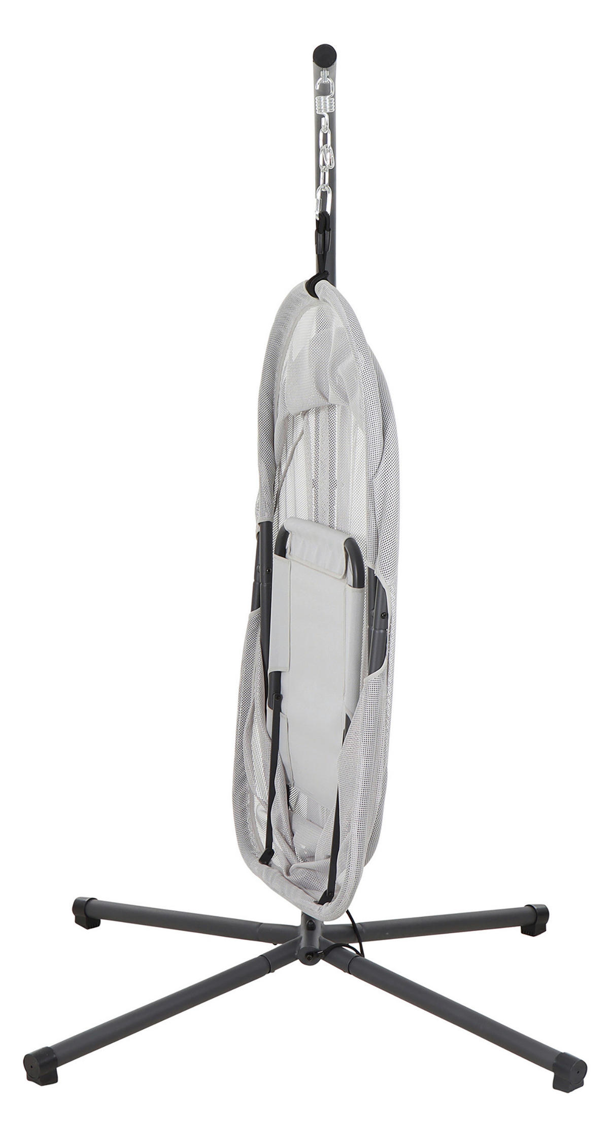HÄNGESESSEL 123/195/106 cm  - Anthrazit/Grau, KONVENTIONELL, Kunststoff/Textil (123/195/106cm) - Siena Garden