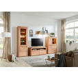 WOHNWAND  in Kernbuche  318/203,6/50 cm  - Kernbuche/Grau, KONVENTIONELL, Glas/Holz (318/203,6/50cm) - Voleo
