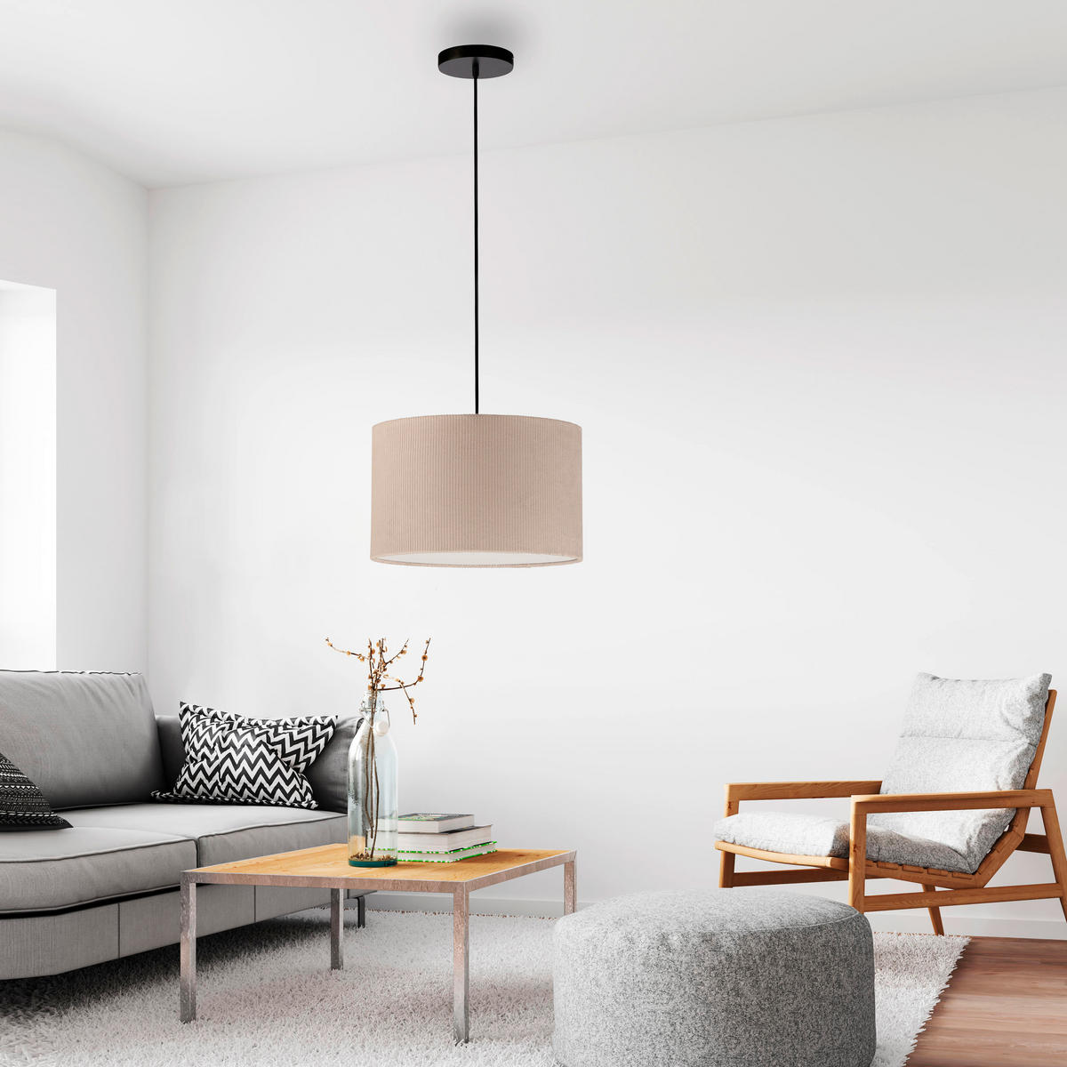 LED VISILICA    45/45/120 cm    - bež, Osnovno, drvo/metal (45/45/120cm)