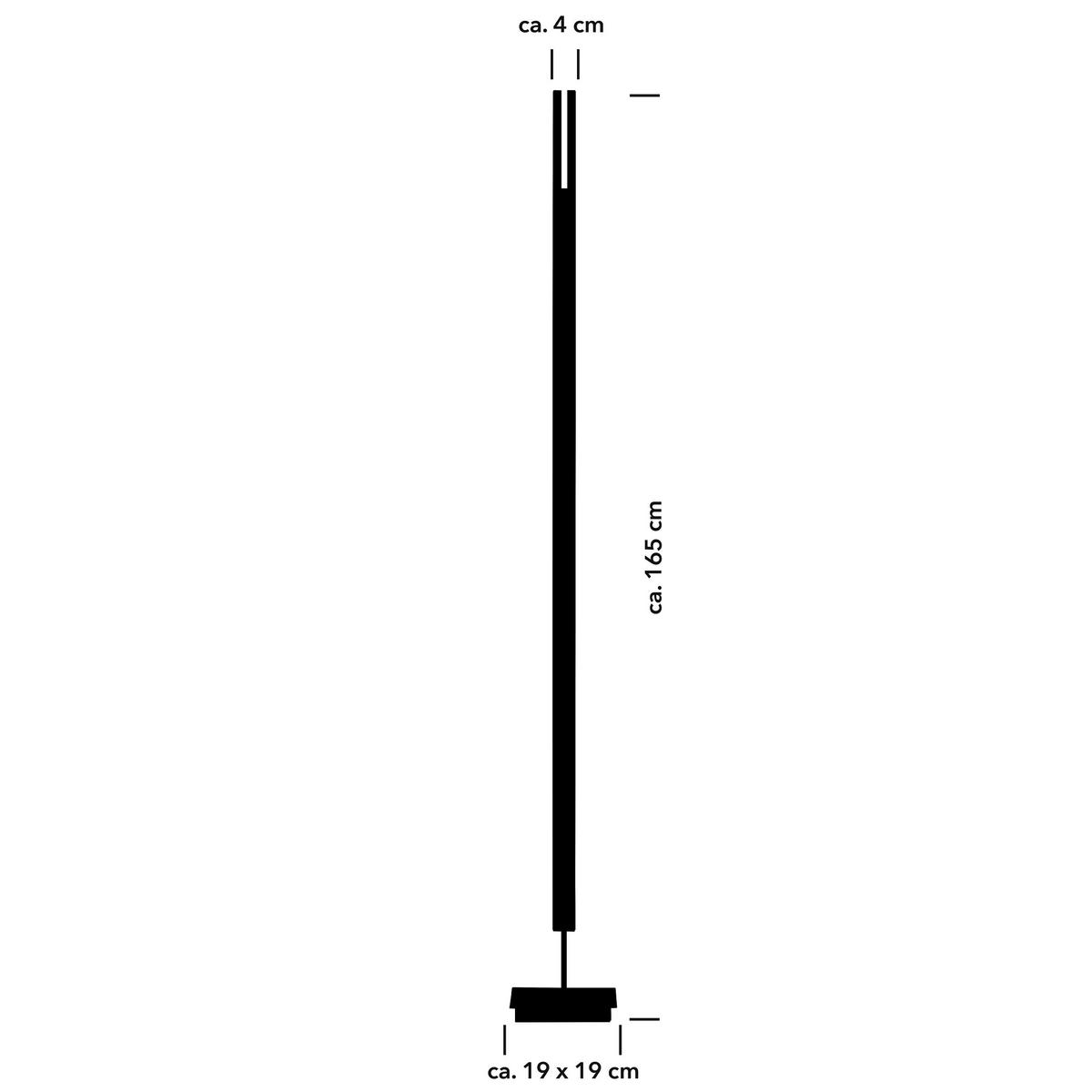 LED-STEHLEUCHTE - Bronzefarben, Design, Metall (4/165cm) - Hell