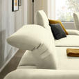 ECKSOFA  in Chenille Creme  170-195/280 cm  - Creme/Schwarz, Design, Textil/Metall (170-195/280cm) - Dieter Knoll