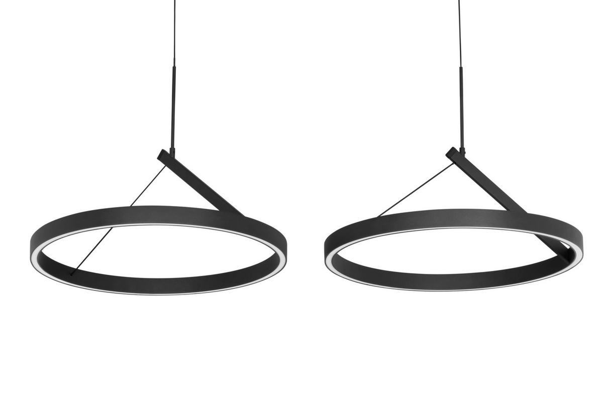 LED-HÄNGELEUCHTE Aero 98/45/150 cm   - Schwarz, Design, Metall (98/45/150cm) - Dieter Knoll