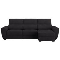 Freisteller von Carryhome ECKSOFA Schwarz Mikrofaser.