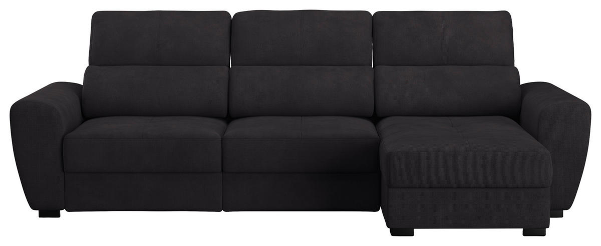 Freisteller von Carryhome ECKSOFA Schwarz Mikrofaser.
