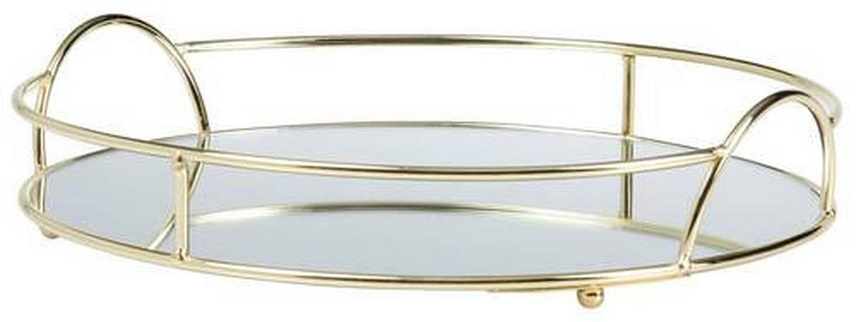 DEKOTABLETT 25/4 cm    - Goldfarben, LIFESTYLE, Metall (25/4cm)