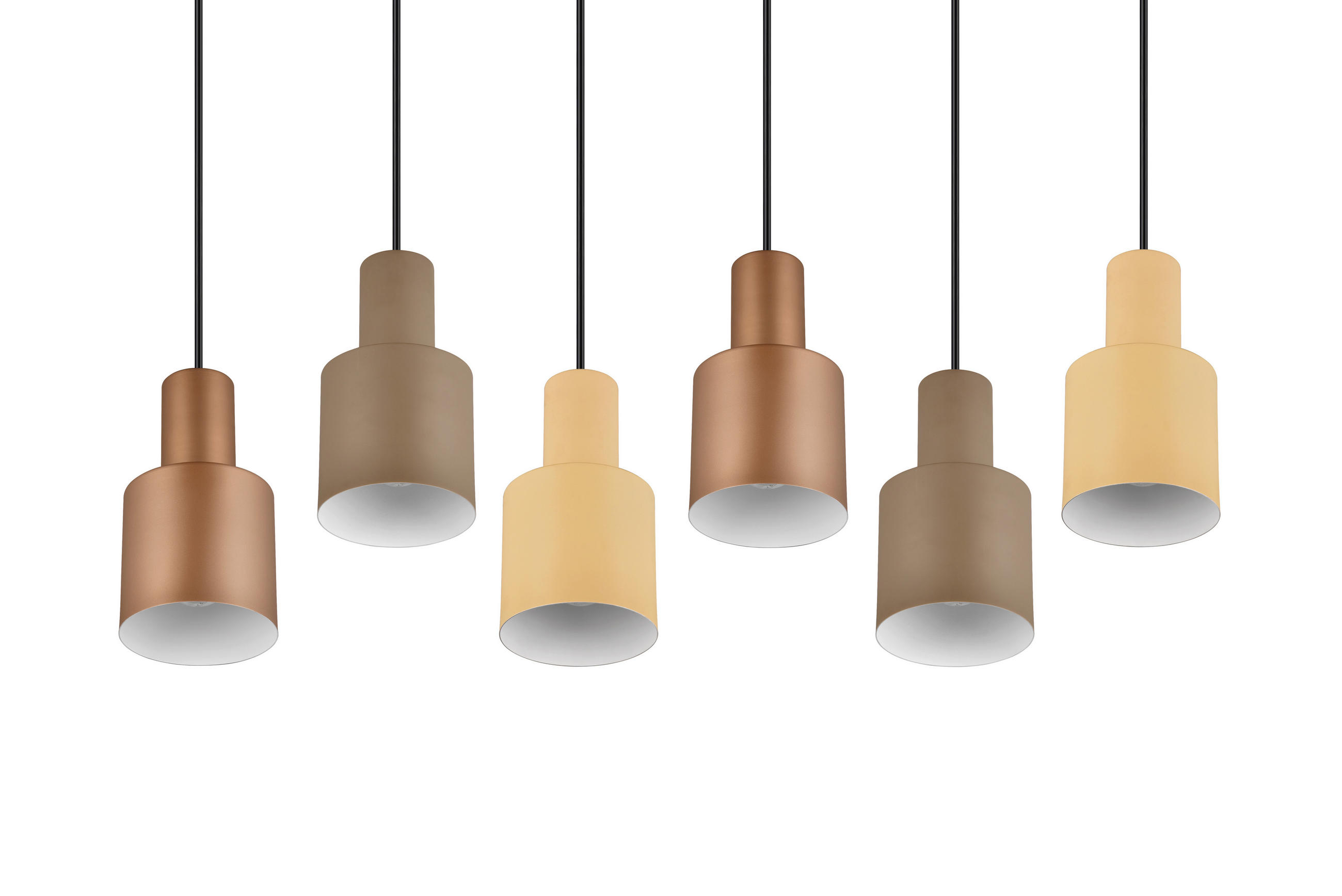 Thumbnail - Trio Leuchten Hängeleuchte Agudo, Braun, Schwarz, Taupe, Beige, Metall, 27x150x85 cm, Lampen & Leuchten, Innenbeleuchtun...