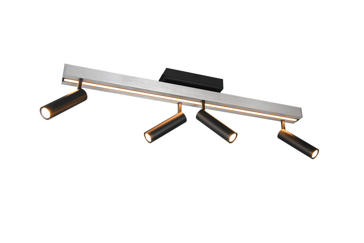 LED-STRAHLER 133/23/8,5 cm   - Schwarz/Alufarben, Basics, Metall (133/23/8,5cm)