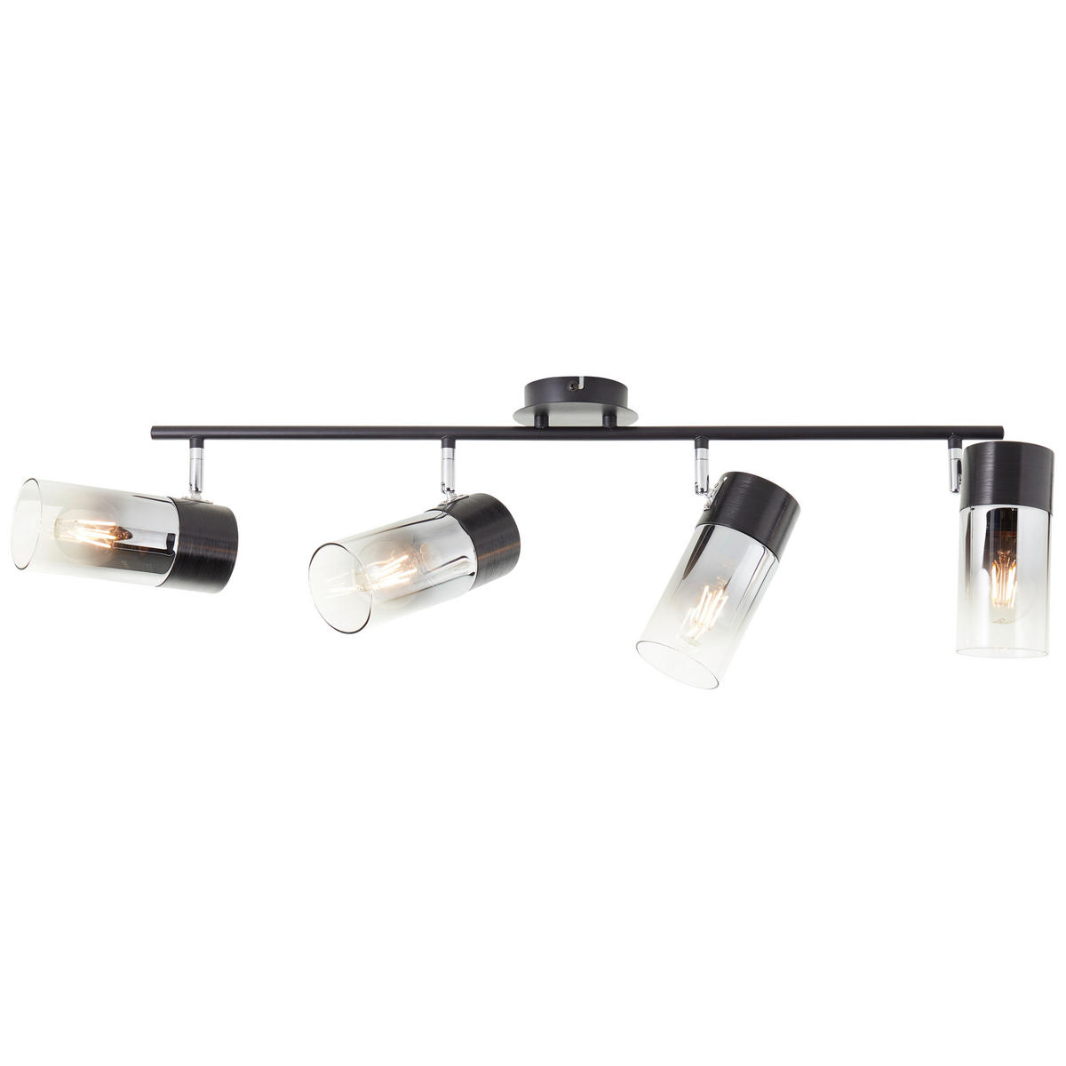 DECKENSTRAHLER 74,5/23,5/14,5 cm   - Transparent/Schwarz, LIFESTYLE, Glas/Metall (74,5/23,5/14,5cm) - Brilliant