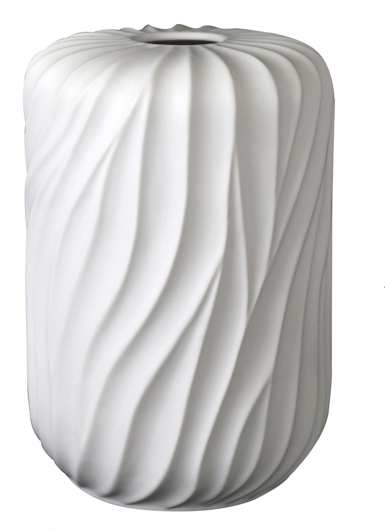 VÁZA, keramika, 27 cm - biela, Design, keramika (18/26cm) - Ambia Home