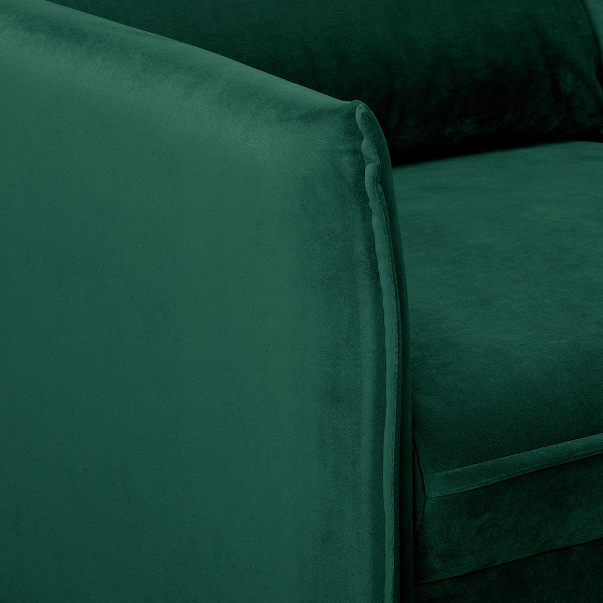 2-SITZER-SOFA JULI Samt Grün  - Schwarz/Grün, Design, Holz/Textil (138/86/100cm) - P & B