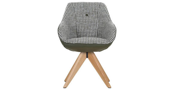 ARMLEHNSTUHL in Chenille, Lederlook - Eichefarben/Naturfarben, MODERN, Holz/Textil (60/83/65cm) - Novel