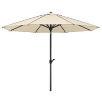 SONNENSCHIRM 300 cm Naturfarben  - Anthrazit/Naturfarben, Basics, Textil/Metall (300/275/300cm) - Schneider