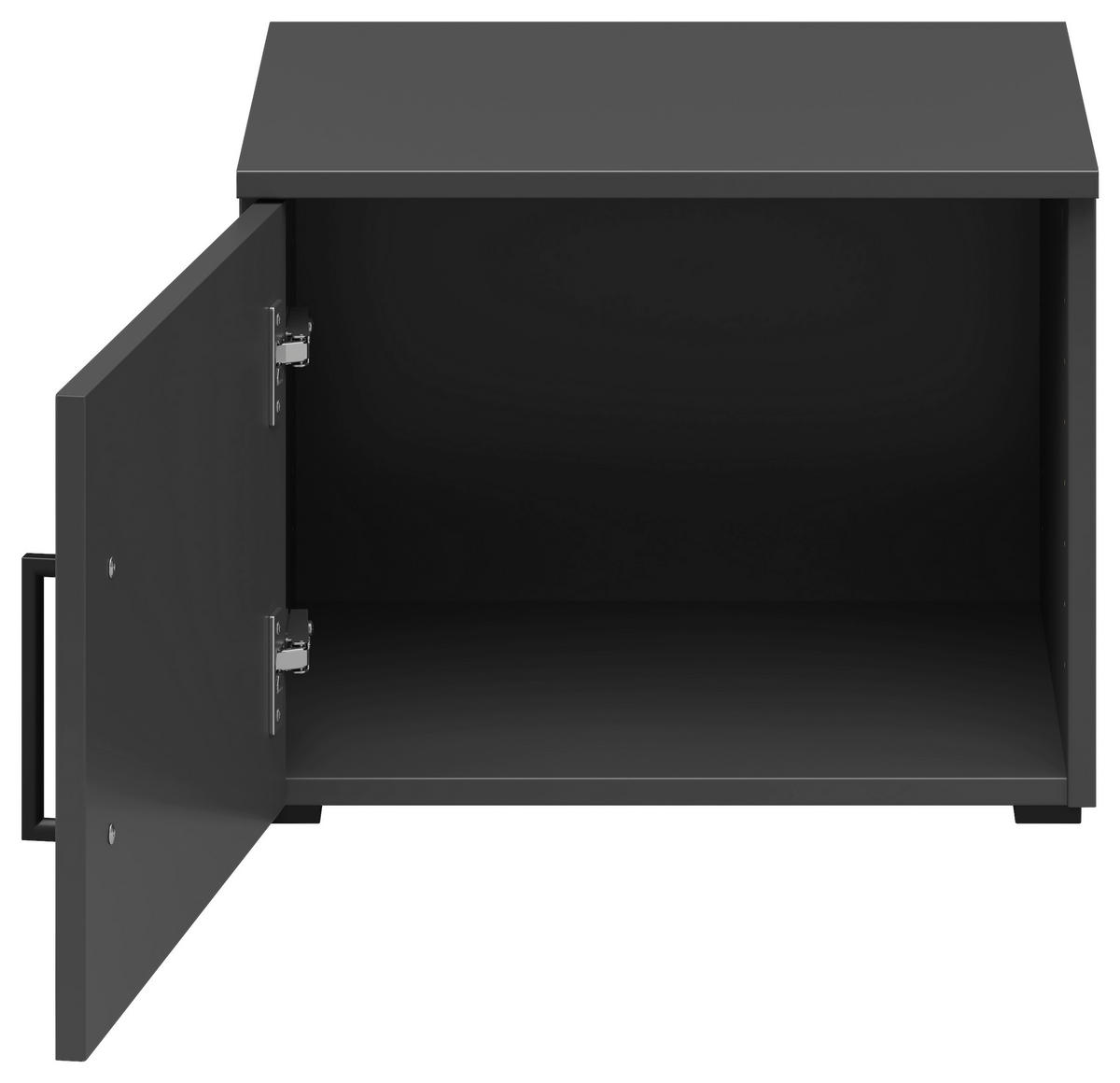 AUFSATZSCHRANK 45/35/40 cm   - Schwarz/Graphitfarben, Modern, Holzwerkstoff/Kunststoff (45/35/40cm) - Carryhome