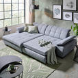 ECKSOFA  in Webstoff Blaugrau  180/265 cm  - Blaugrau/Schwarz, Design, Textil/Metall (180/265cm) - Carryhome
