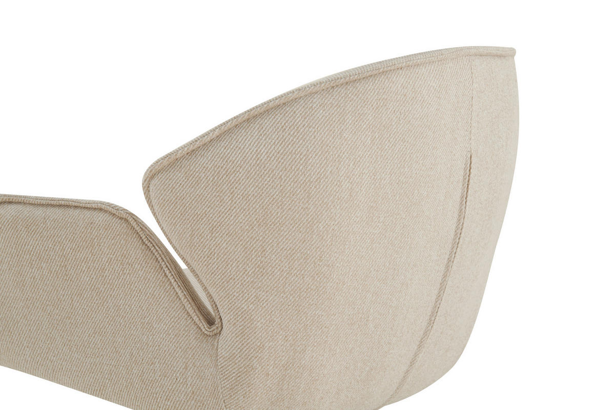 ARMLEHNSTUHL  in Eisen Flachgewebe  - Creme/Schwarz, MODERN, Textil/Metall (45/90/65cm) - Livetastic