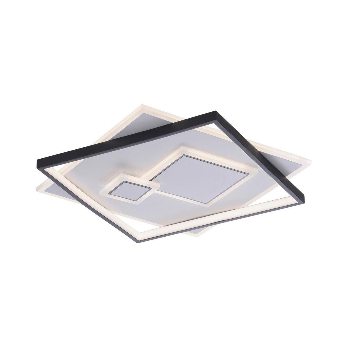 STROPNÍ LED SVÍTIDLO, 57/57/6 cm - Design, kov/plast (57/57/6cm)