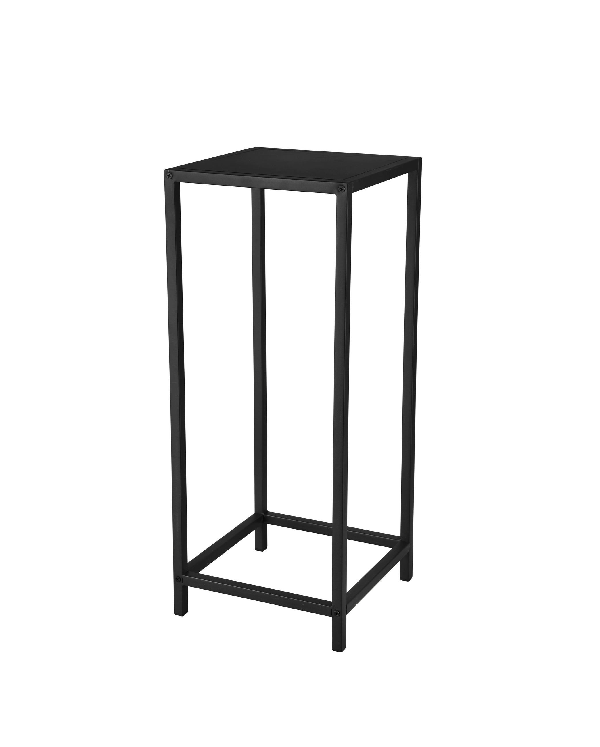 BEISTELLTISCH 25/25/60 cm Schwarz quadratisch  - Schwarz, Trend, Metall (25/25/60cm) - Boxxx