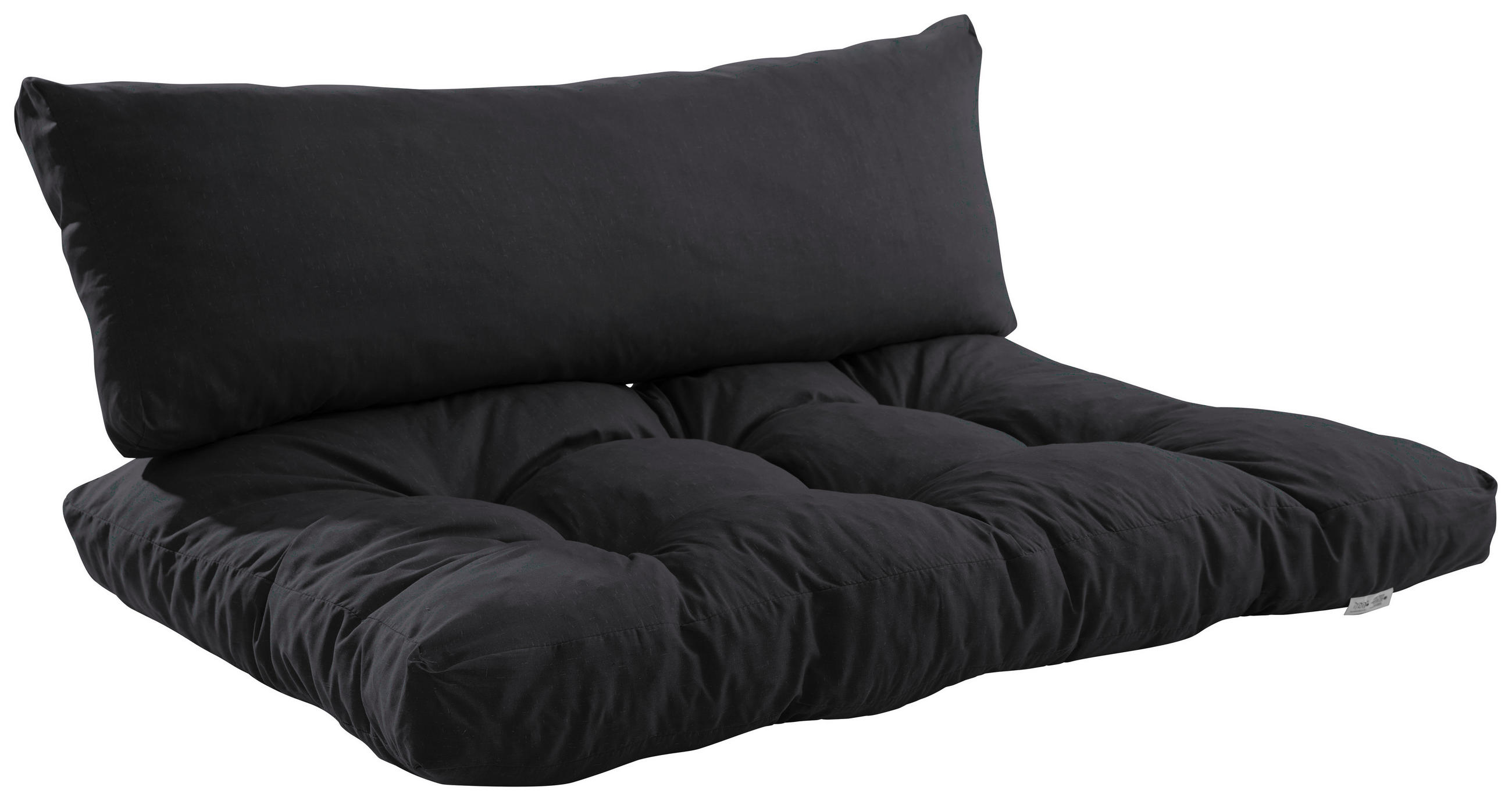 Palettenkissen 2-Tlg. Loungeset 120x80x16 cm Schwarz