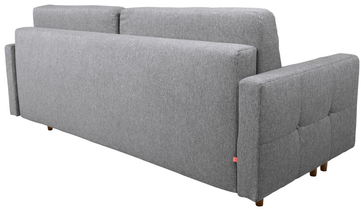 SCHLAFSOFA in Flachgewebe Dunkelgrau  - Dunkelgrau/Eiche Wotan, Konventionell, Holz/Textil (222/93/99cm) - MID.YOU