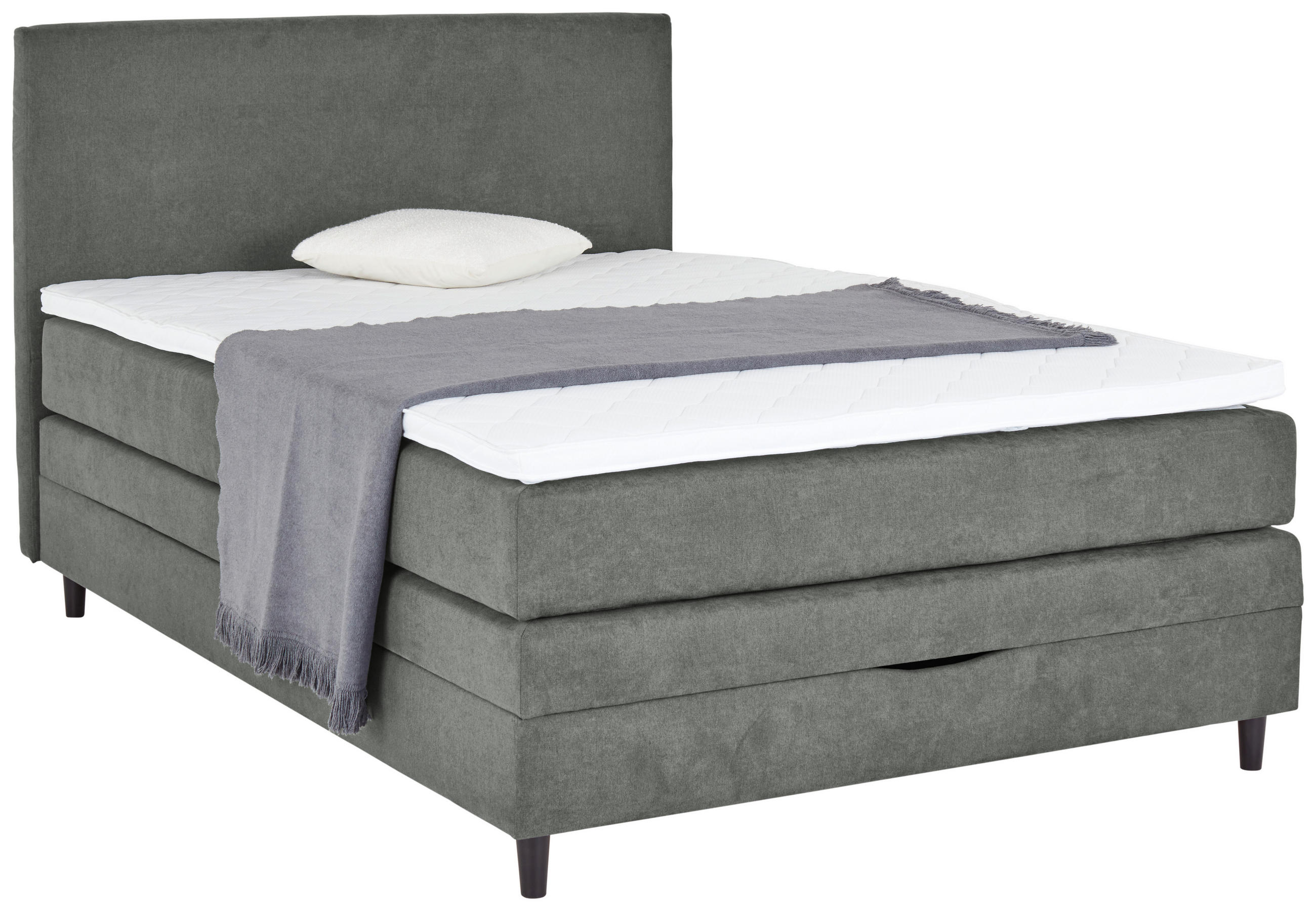 Boxspringbett mit Topper & Bettkasten 140x200 Kleopatra