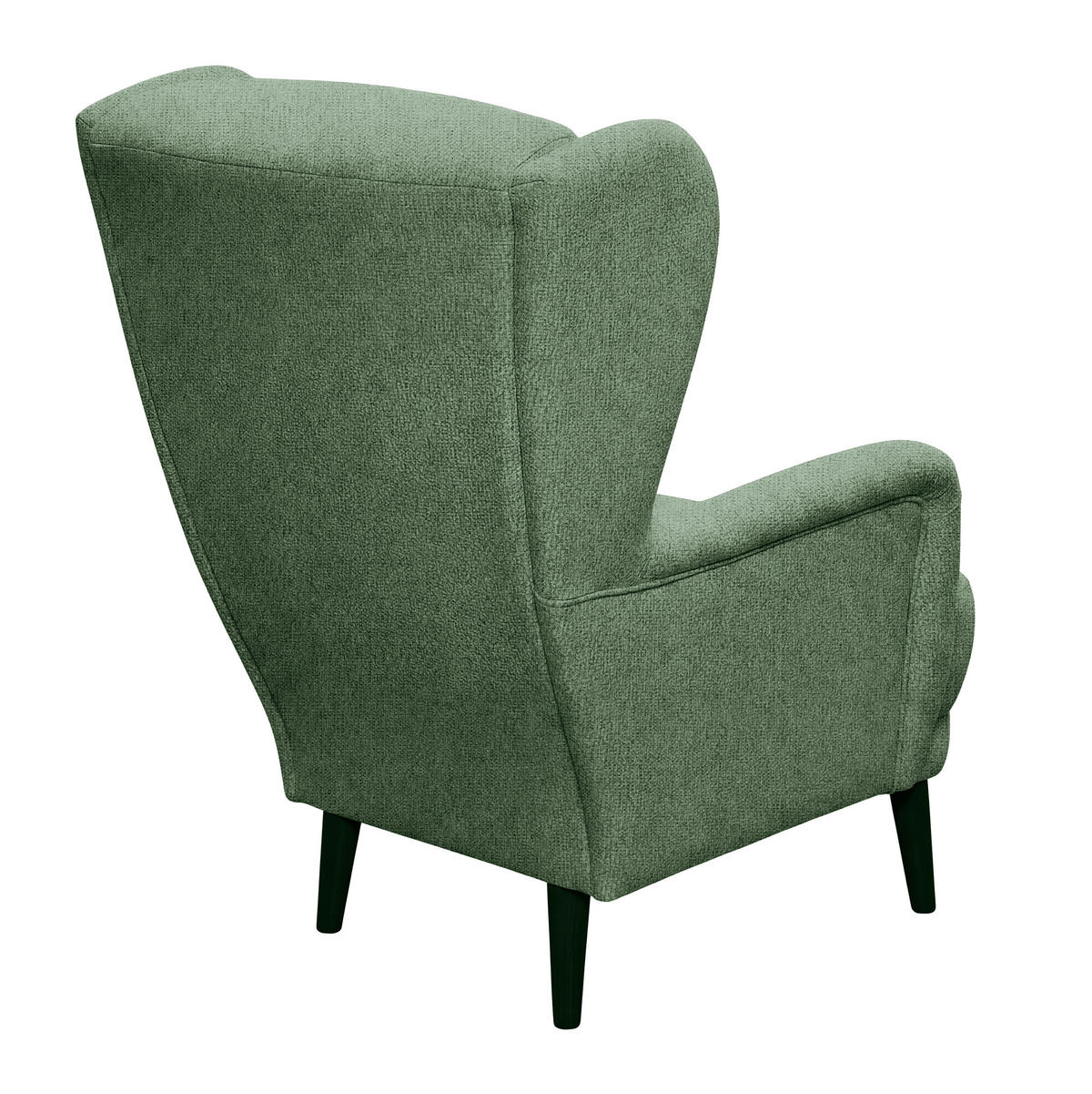 SESSEL in Mikrovelours Dunkelgrün  - Dunkelgrün/Schwarz, MODERN, Holz/Textil (74/106/94cm) - MID.YOU