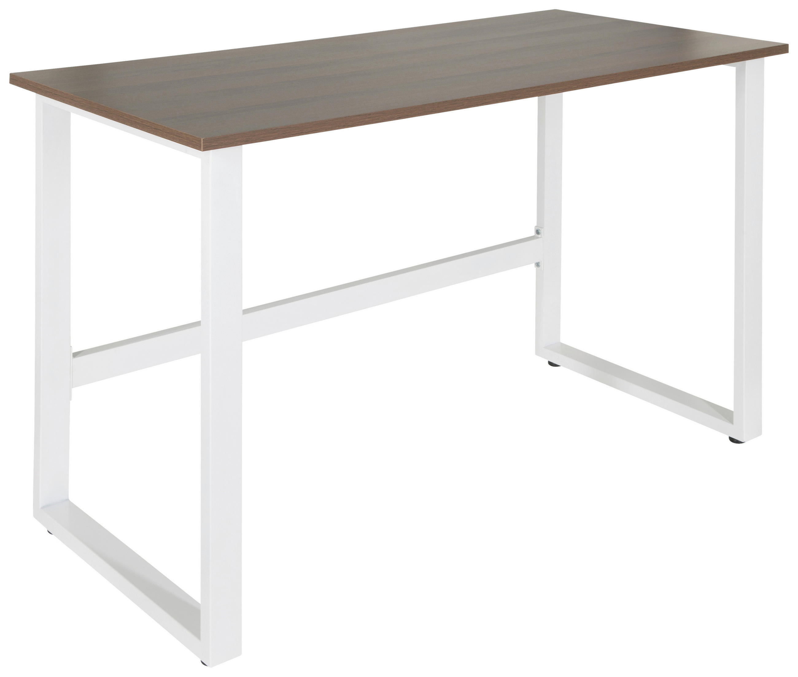 SCHREIBTISCH 120/60/76 cm  in Weiß, Walnussfarben  - Walnussfarben/Weiß, Basics, Holzwerkstoff/Metall (120/60/76cm) - MID.YOU