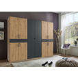 DREHTÜRENSCHRANK  in Graphitfarben, Eiche Artisan  - Schwarz/Graphitfarben, KONVENTIONELL, Holzwerkstoff/Kunststoff (270/208/58cm) - Carryhome
