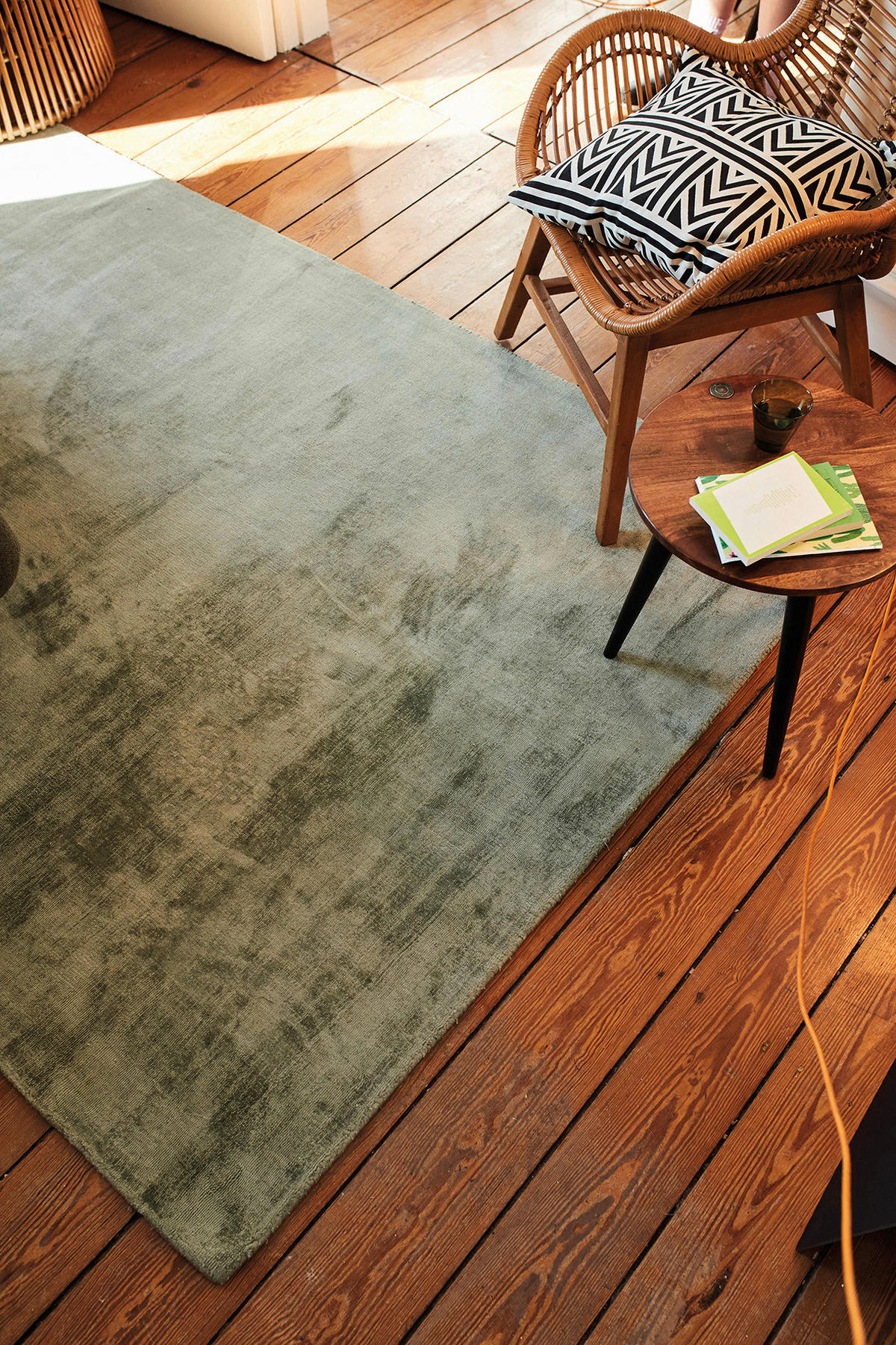 HANDWEBTEPPICH 85/155 cm  - Grün, Basics, Textil (85/155cm) - Tom Tailor
